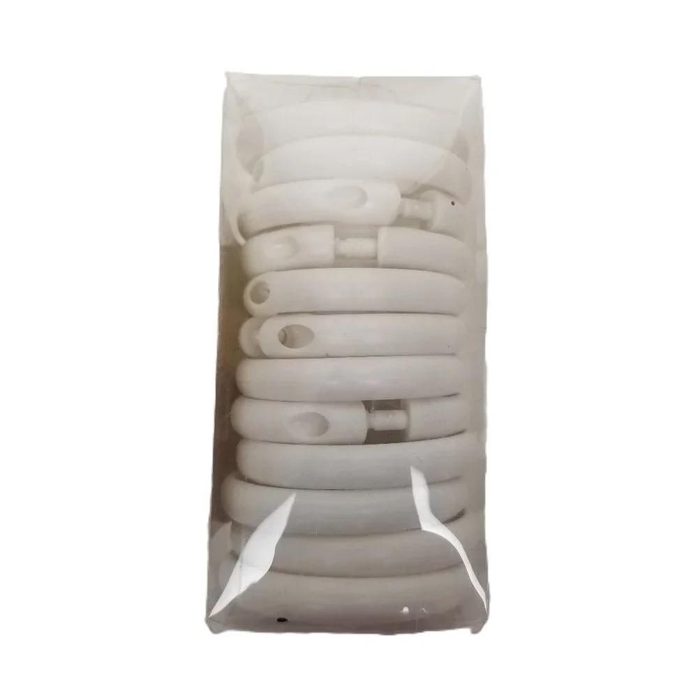 Home Collection Shower Curtain Rings 12 Pack White Plastic Snap Closure Bath